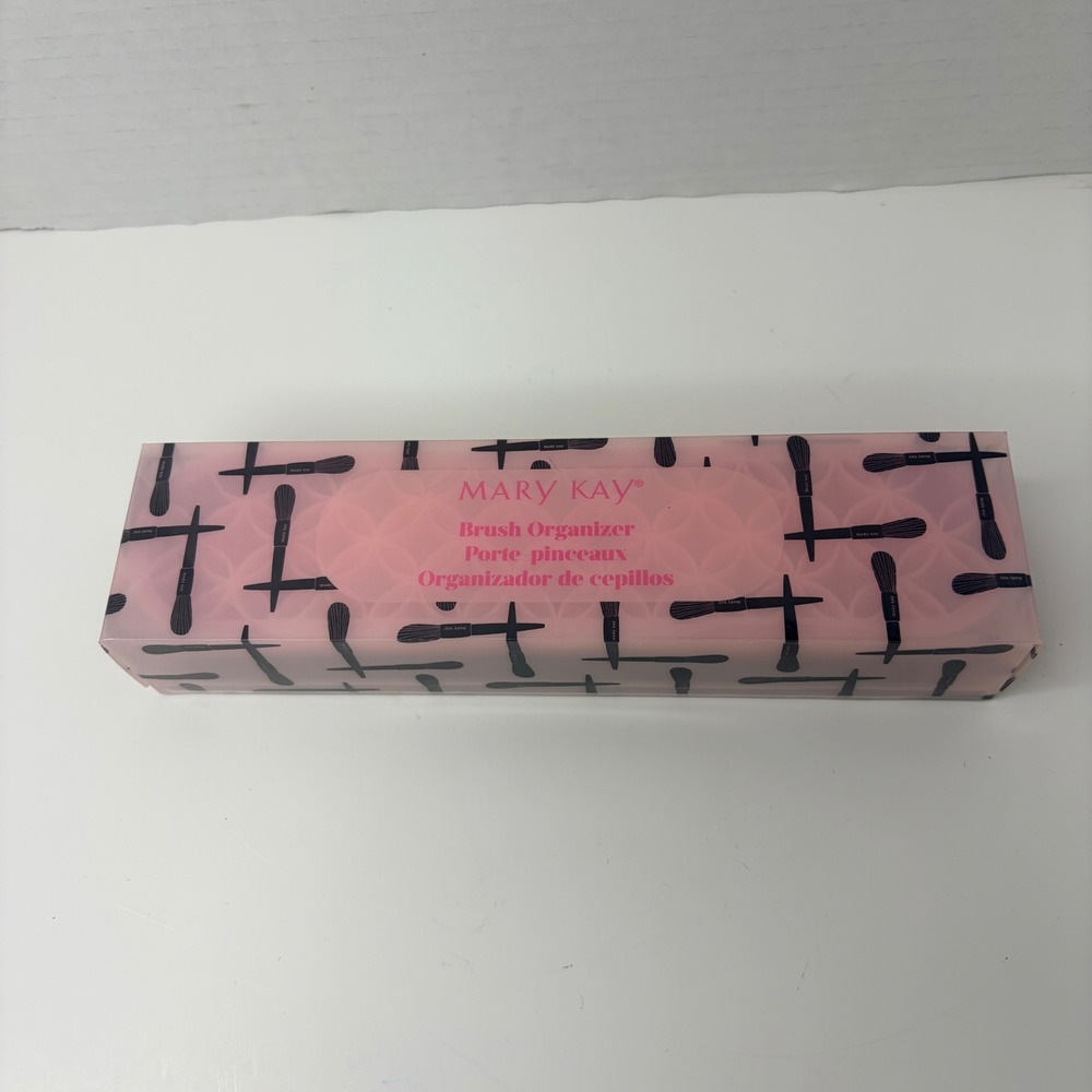 Mary Kay Brush Organizer Pink Black Makeup Tool Holder Desktop Storage New Box